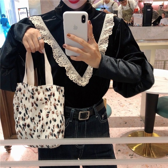 Handmade small picnic bag/ bento bag/ kids bag/ grocery bag - Picture 8 of 9